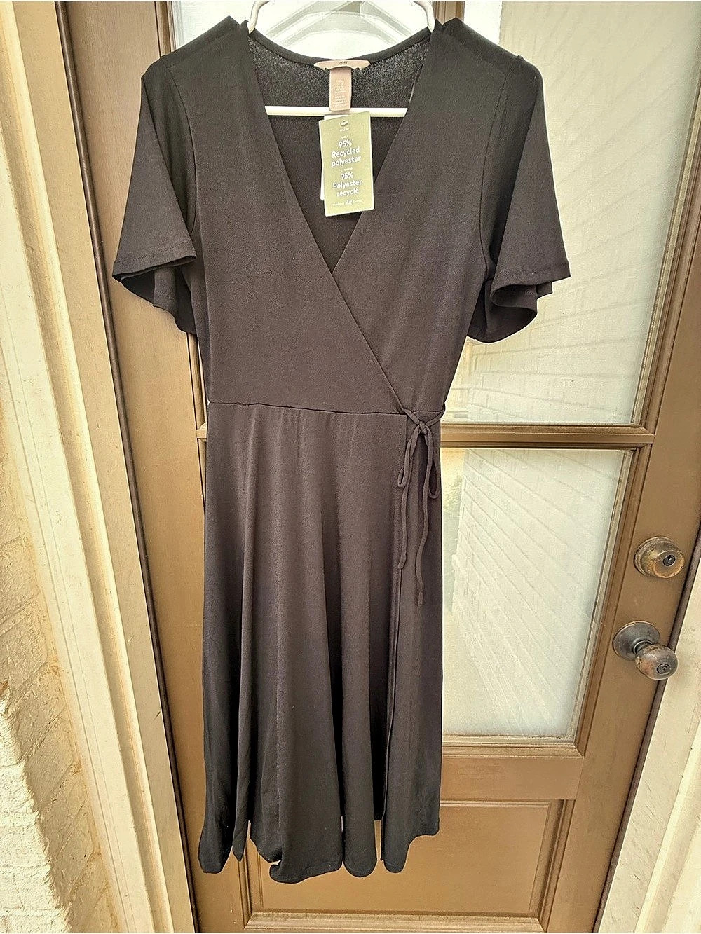 H&M Wrap Midi Dress in Brown NWT